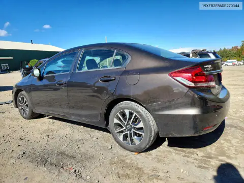 2013 Honda Civic Ex VIN 19XFB2F86DE270344 фото 2
