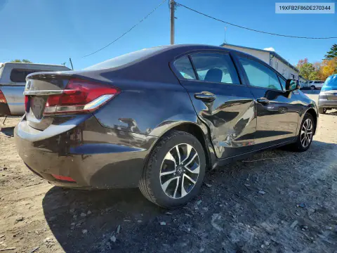 2013 Honda Civic Ex VIN 19XFB2F86DE270344 фото 3