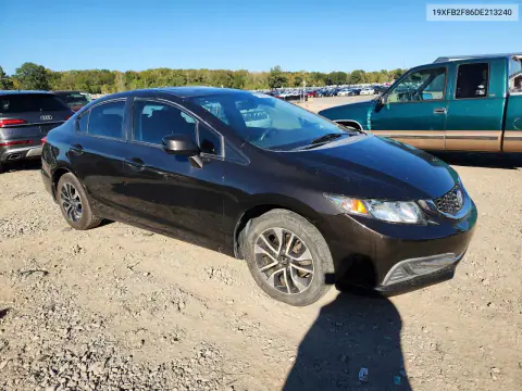 2013 Honda Civic Ex VIN 19XFB2F86DE213240 фото 4