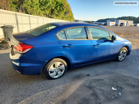 2013 Honda Civic Lx VIN 2HGFB2F55DH598298 фото 3