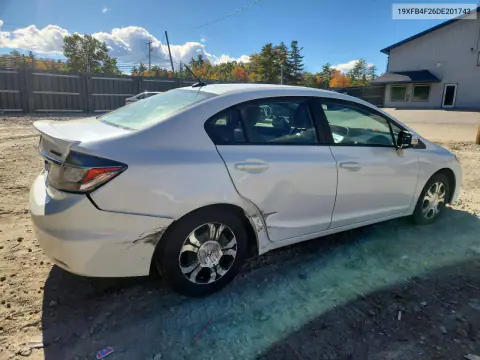 2013 Honda Civic Hybrid VIN 19XFB4F26DE201743 фото 3