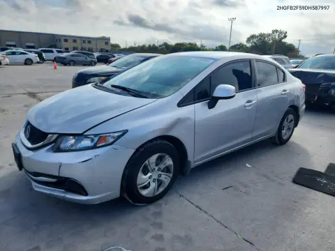 2013 Honda Civic Lx VIN 2HGFB2F59DH587997 фото 1