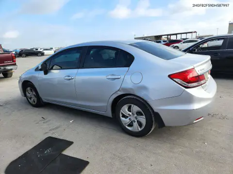 2013 Honda Civic Lx VIN 2HGFB2F59DH587997 фото 2