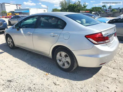 2013 Honda Civic Lx VIN 19XFB2F51DE054777 фото 2