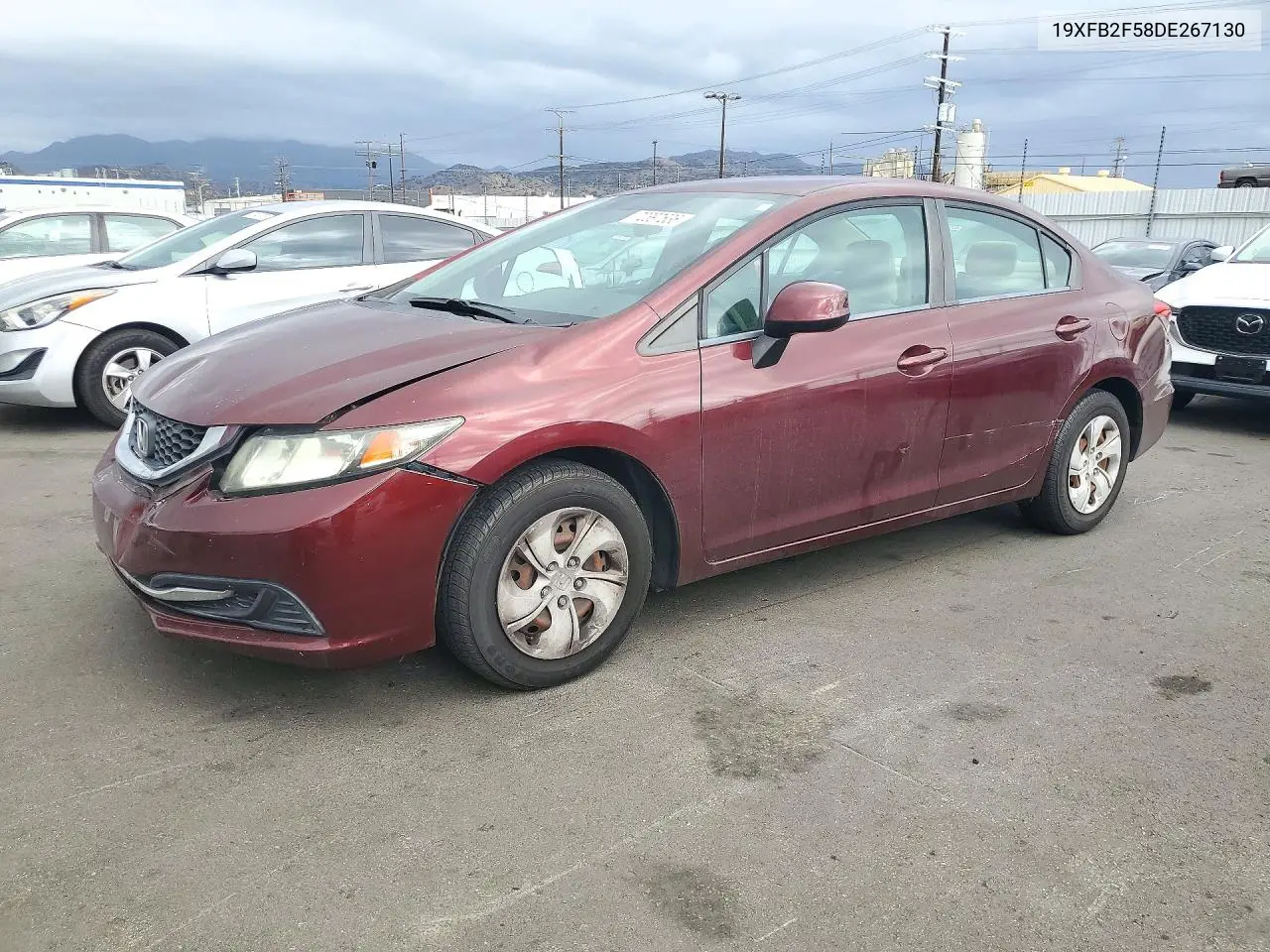 2013 Honda Civic Lx VIN 19XFB2F58DE267130 фото 1