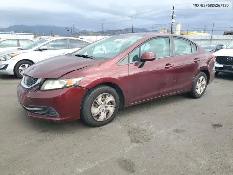 19XFB2F58DE267130 — 2013 Honda Civic, Передняя часть, фото до ремонта