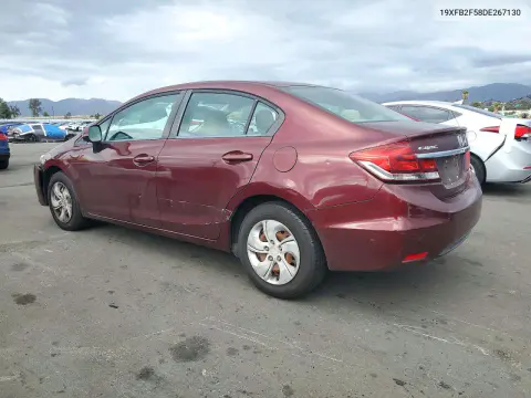 2013 Honda Civic Lx VIN 19XFB2F58DE267130 фото 2