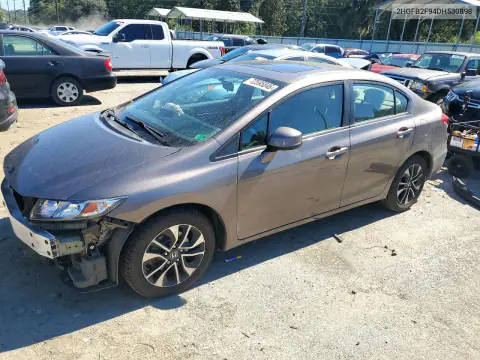 2HGFB2F94DH530898 — 2013 Honda Civic, Передняя часть, фото до ремонта