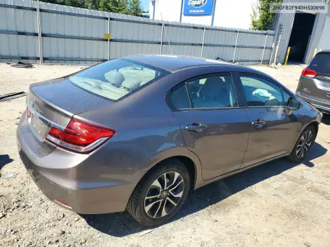 2HGFB2F94DH530898 — 2013 Honda Civic, фото 3 с аукциона Copart, Передняя часть