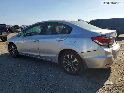 2014 Honda Civic Ex VIN 19XFB2F8XEE017593 фото 2