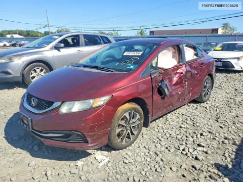 19XFB2F80EE208620 — 2014 Honda Civic, Передняя часть, фото до ремонта