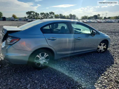 2014 Honda Civic Hybrid L VIN 19XFB4F31EE201725 фото 3