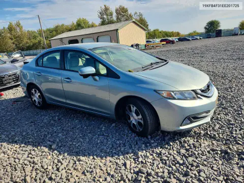 2014 Honda Civic Hybrid L VIN 19XFB4F31EE201725 фото 4