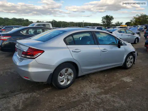2014 Honda Civic Lx VIN 2HGFB2F58EH551073 фото 3