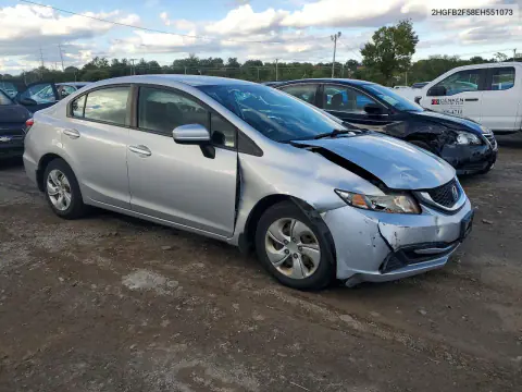 2014 Honda Civic Lx VIN 2HGFB2F58EH551073 фото 4