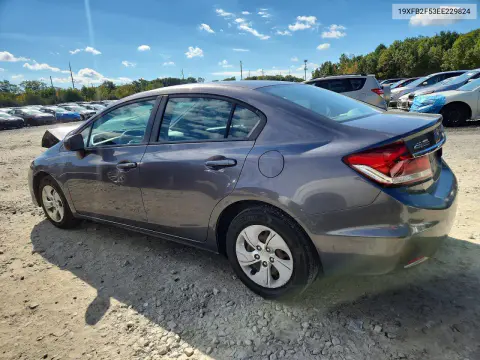 2014 Honda Civic Lx VIN 19XFB2F53EE229824 фото 2