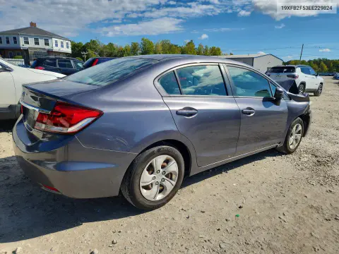 2014 Honda Civic Lx VIN 19XFB2F53EE229824 фото 3