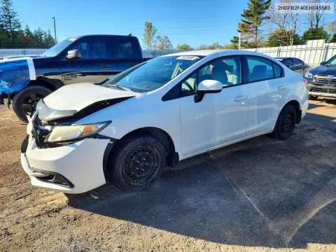 2HGFB2F40EH045583 — 2014 Honda Civic, Передняя часть, фото до ремонта