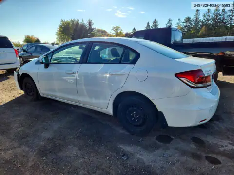 2014 Honda Civic Lx VIN 2HGFB2F40EH045583 фото 2