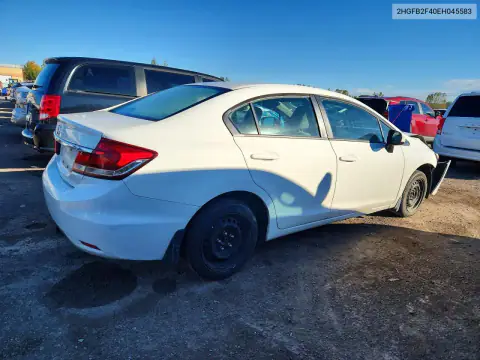 2014 Honda Civic Lx VIN 2HGFB2F40EH045583 фото 3