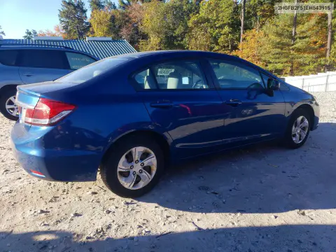 2014 Honda Civic Lx VIN 2HGFB2F51EH543915 фото 3