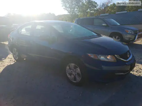 2014 Honda Civic Lx VIN 2HGFB2F51EH543915 фото 4