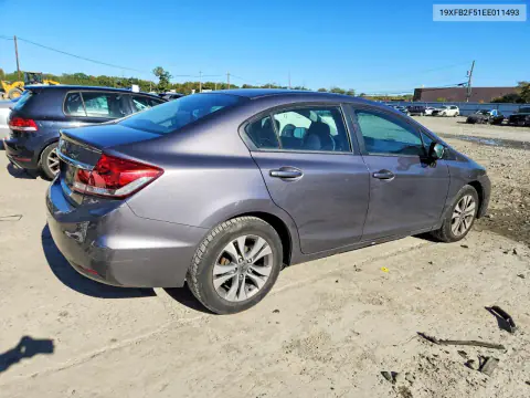2014 Honda Civic Lx VIN 19XFB2F51EE011493 фото 3