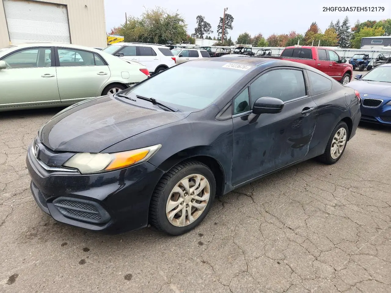 2014 Honda Civic Lx VIN 2HGFG3A57EH512179 фото 1