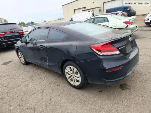 2014 Honda Civic Lx VIN 2HGFG3A57EH512179 фото 2