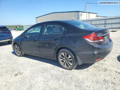 2014 Honda Civic Ex VIN 2HGFB2F88EH516012 фото 2