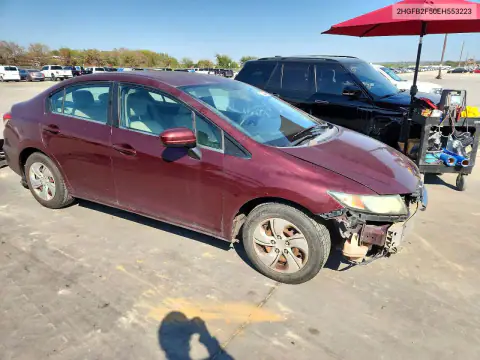 2HGFB2F50EH553223 — 2014 Honda Civic, фото 4 с аукциона Copart, Подтопление
