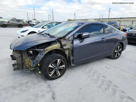 2HGFG3B8XEH510659 — 2014 Honda Civic, Передняя часть, фото до ремонта