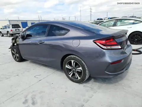 2HGFG3B8XEH510659 — 2014 Honda Civic, фото 2 с аукциона Copart, Передняя часть