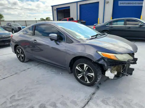 2HGFG3B8XEH510659 — 2014 Honda Civic, фото 4 с аукциона Copart, Передняя часть