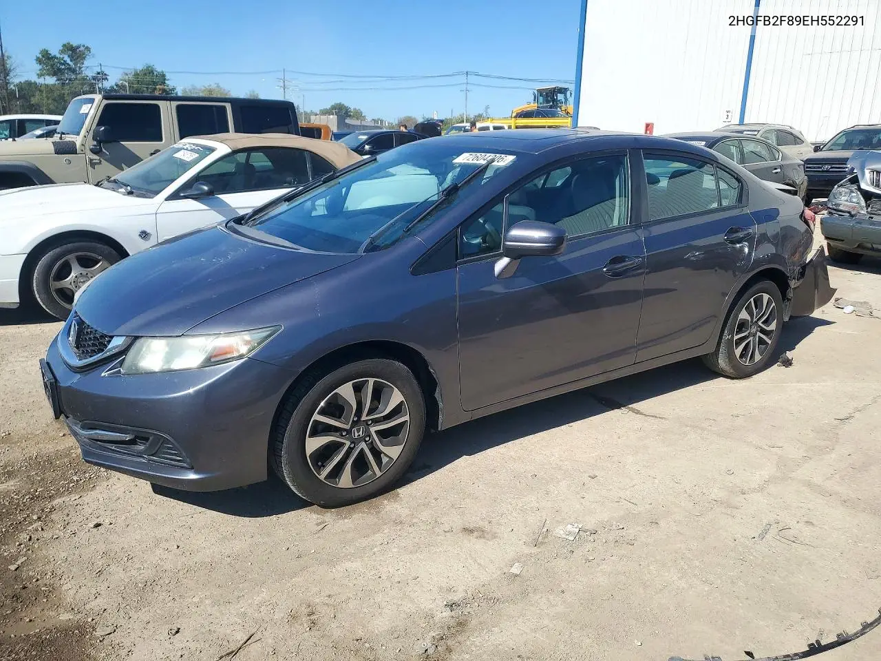 2014 Honda Civic Ex VIN 2HGFB2F89EH552291 фото 1