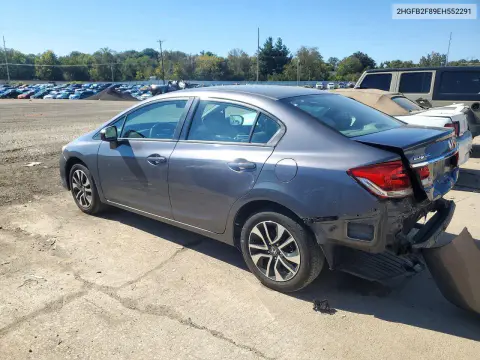 2014 Honda Civic Ex VIN 2HGFB2F89EH552291 фото 2