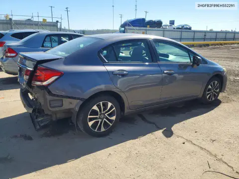 2014 Honda Civic Ex VIN 2HGFB2F89EH552291 фото 3