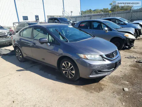2014 Honda Civic Ex VIN 2HGFB2F89EH552291 фото 4