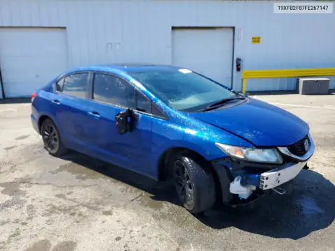 19XFB2F87FE267147 — 2015 Honda Civic, фото 4 с аукциона Copart 15.10.2026, Передняя часть