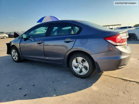 2015 Honda Civic Lx VIN 2HGFB2F58FH558851 фото 2