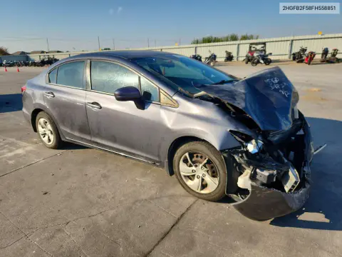 2015 Honda Civic Lx VIN 2HGFB2F58FH558851 фото 4