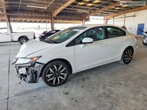 19XFB2F97FE230821 — 2015 Honda Civic, Передняя часть, фото до ремонта