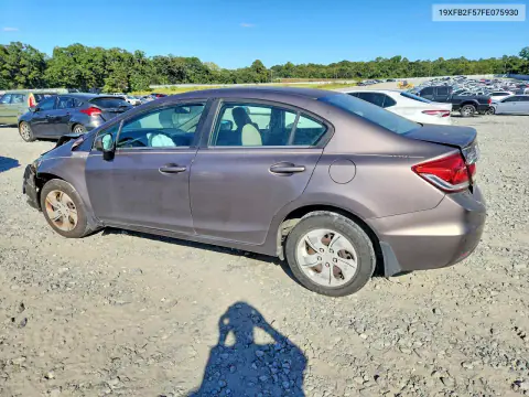 2015 Honda Civic Lx VIN 19XFB2F57FE075930 фото 2