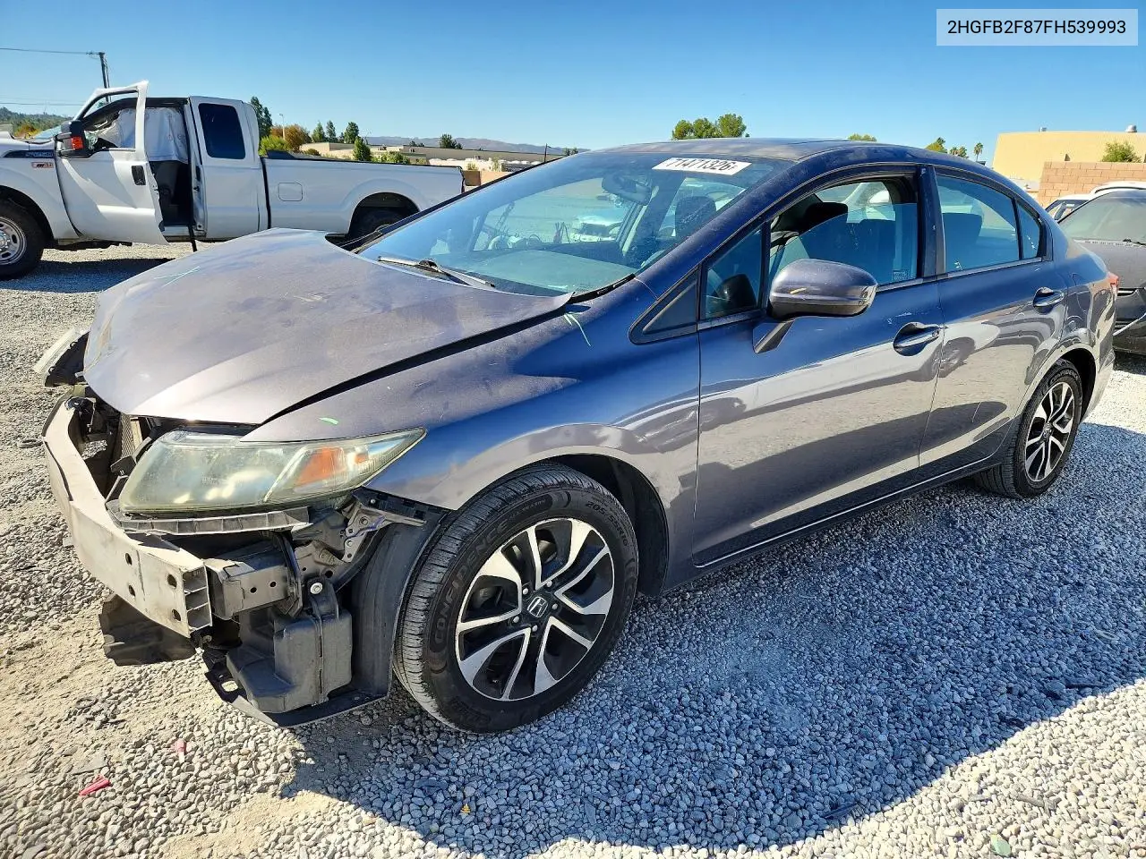 2015 Honda Civic Ex VIN 2HGFB2F87FH539993 фото 1