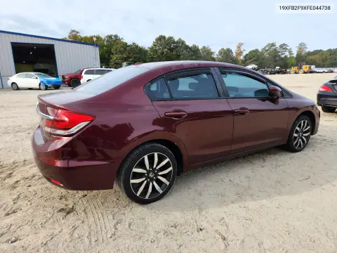 2015 Honda Civic Exl VIN 19XFB2F9XFE044738 фото 3