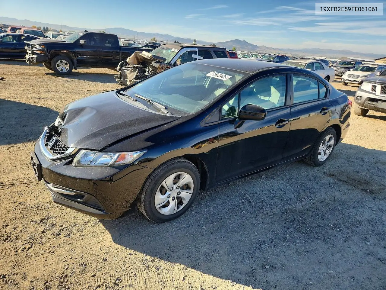2015 Honda Civic Lx VIN 19XFB2E59FE061061 фото 1