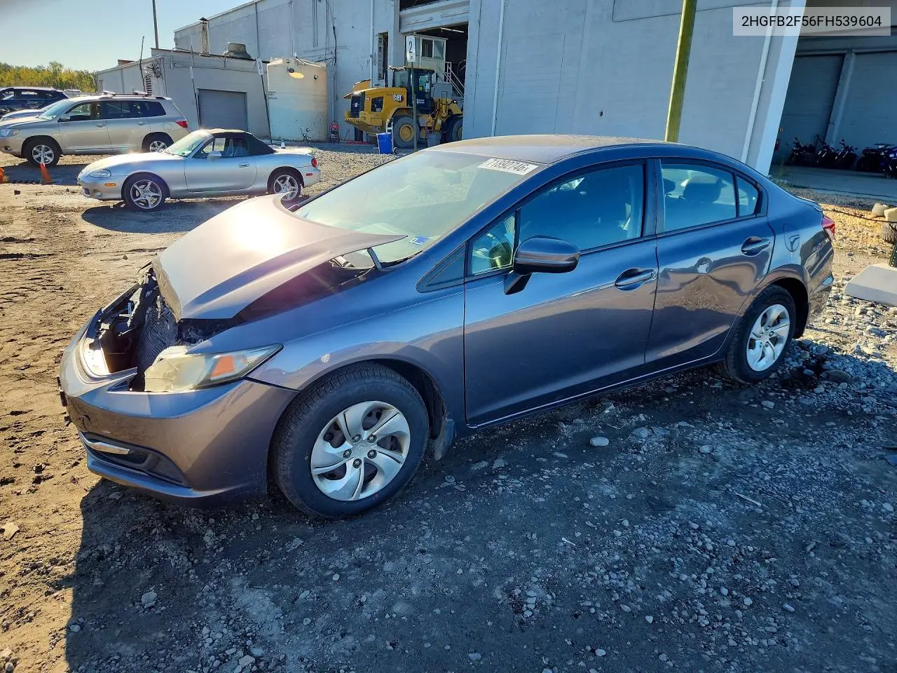 2015 Honda Civic Lx VIN 2HGFB2F56FH539604 фото 1