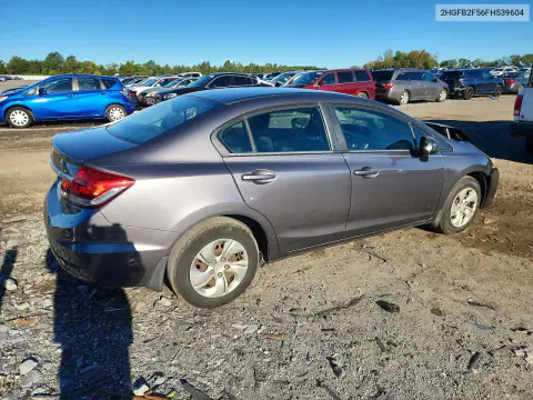 2015 Honda Civic Lx VIN 2HGFB2F56FH539604 фото 3