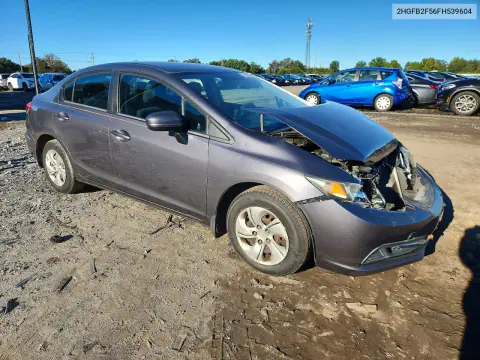 2015 Honda Civic Lx VIN 2HGFB2F56FH539604 фото 4