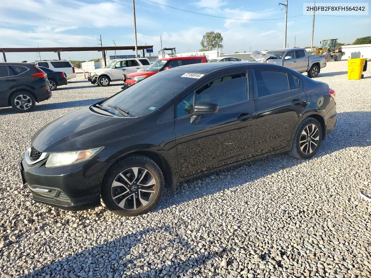2015 Honda Civic Ex VIN 2HGFB2F8XFH564242 фото 1